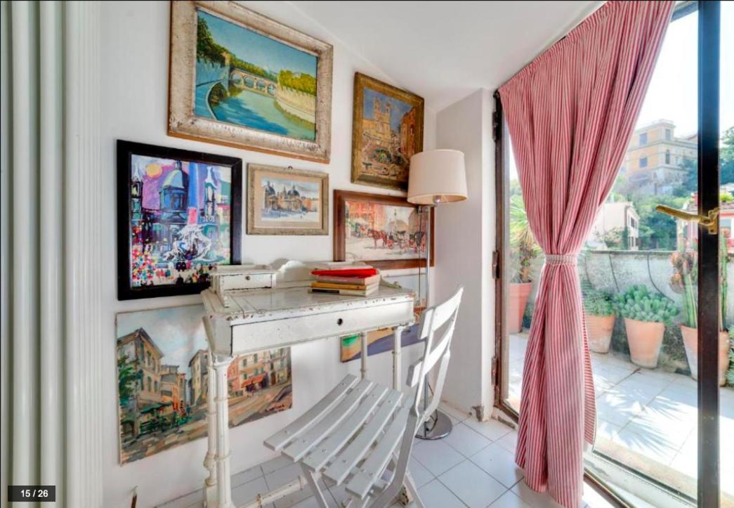 Luxury Art Apartment In Trastevere With Terrace Rome Luaran gambar